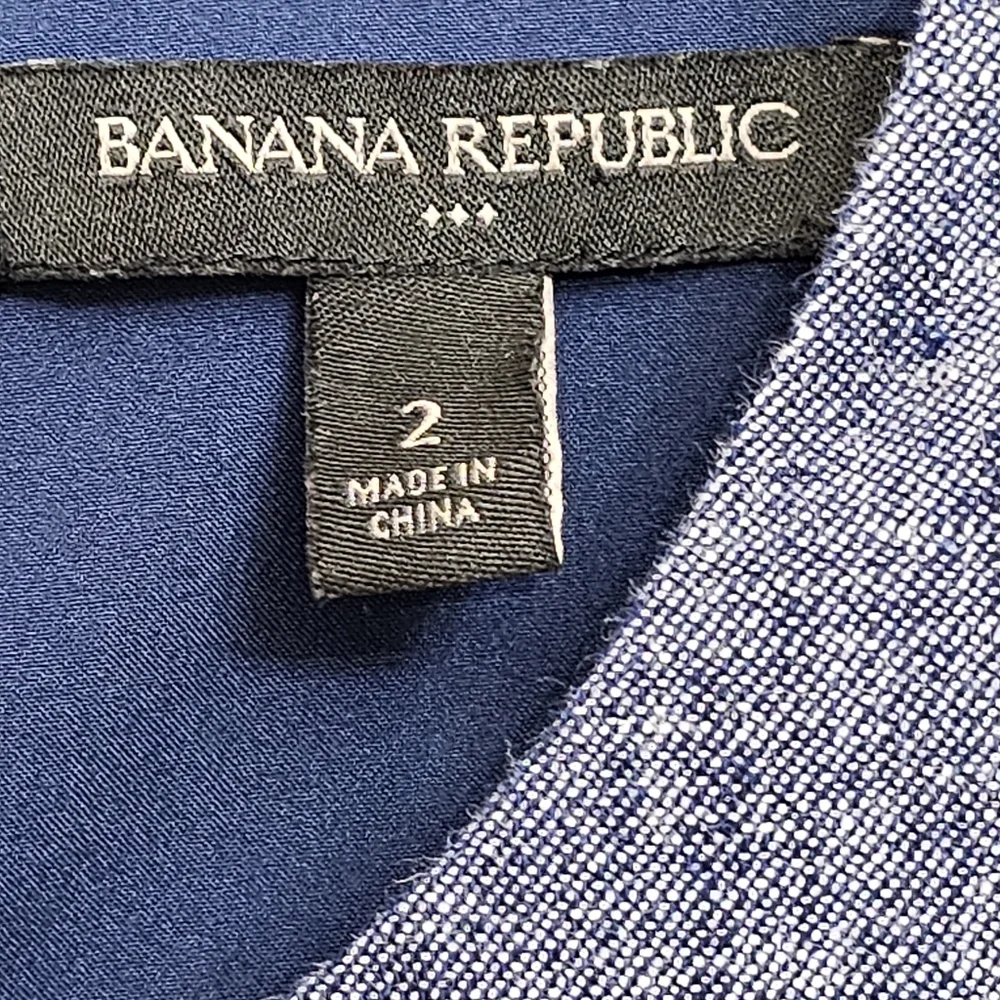 Nwot Banana Republic Blue Chambray Sleeveless Wideleg Midi Jumpsuit